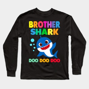 Brother Of The Shark Birthday Boy Girl Party Family Long Sleeve T-Shirt